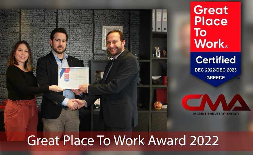 Η CMA D. ARGOUDELIS & CO S.A. λαμβάνει την πιστοποίηση Great Place to Work®!