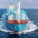 Σύστημα Rotor Sail της Anemoi για πλοίο μεταφοράς εμπορευματοκιβωτίων της Maersk