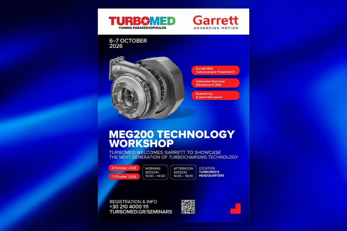 TURBOMED και Garrett – MEG200 Technology Workshop, 6 και 7 Οκτωβρίου 2026