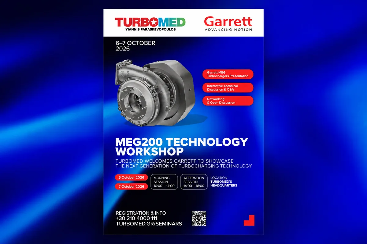 TURBOMED και Garrett – MEG200 Technology Workshop, 6 και 7 Οκτωβρίου 2026