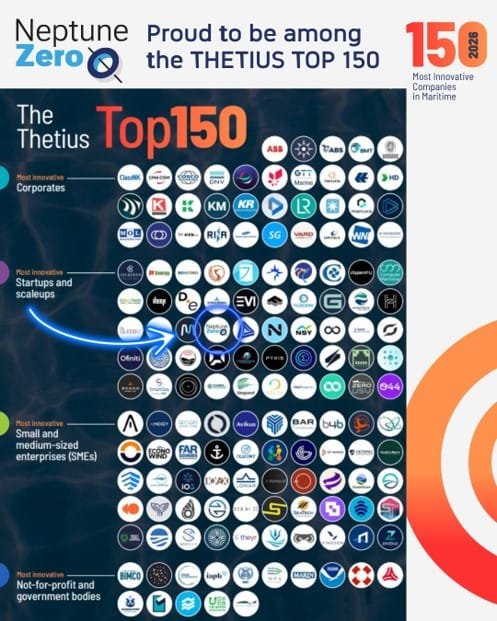 Η NeptuneZero στη λίστα ναυτιλιακής τεχνολογίας Thetius Top 150 για το 2026