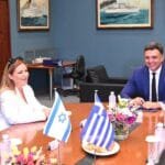 Ο Βασίλης Κικίλιας σε συνάντηση με την Πρέσβη του Ισραήλ στην Ελλάδα Πνινάτ Γιανάι