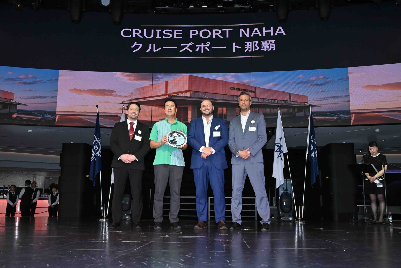 Εκπρόσωποι της MSC Cruises, της Royal Caribbean και της Νάχα στην παρουσίαση του νέου τερματικού σταθμού κρουαζιέρας