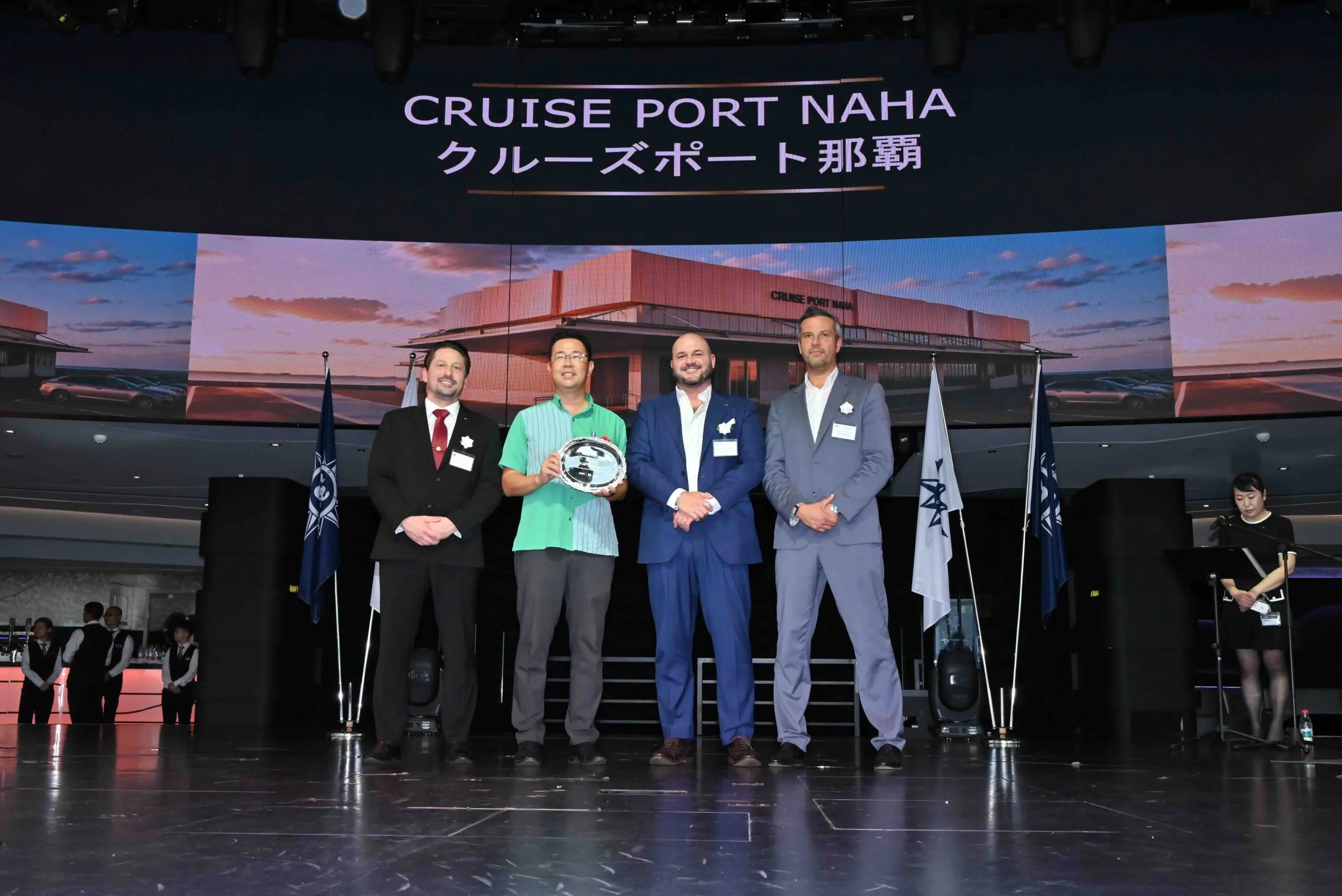 Εκπρόσωποι της MSC Cruises, της Royal Caribbean και της Νάχα στην παρουσίαση του νέου τερματικού σταθμού κρουαζιέρας